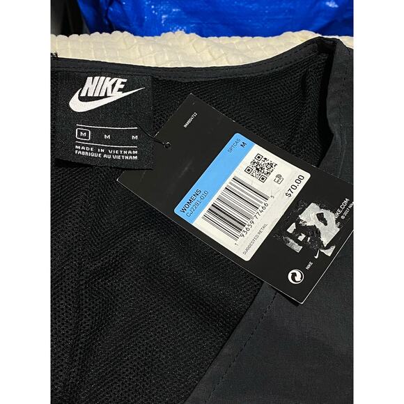 Nike Med Women's Sportswear Icon Clash Romper Black Pink CJ2291-010 AUTHENTIC - Picture 5 of 12